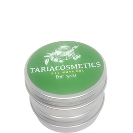 Two TariaCosmetics lotion bar cans stacked 