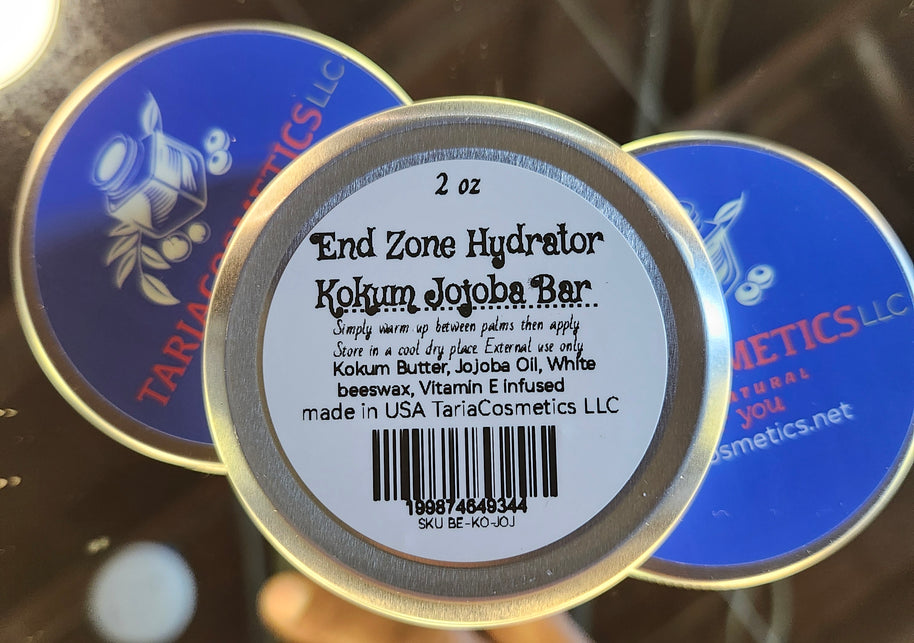 Kokum Jojoba Bar packaging with label and Taria Cosmetics branding