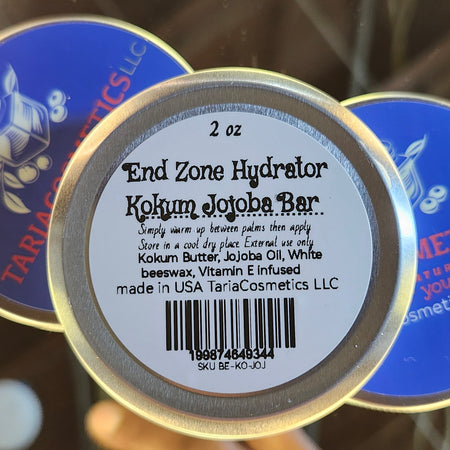 Kokum Jojoba Bar packaging with label and Taria Cosmetics branding